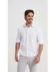 T60-01 Chemise piqué blanche en slim fit