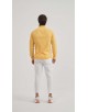 T60-43 Chemise piqué jaune slim fit