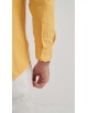 T60-43 Chemise piqué jaune slim fit