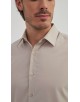 YE-284 Chemise unie coupe confort - Beige