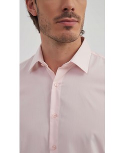 YE-285 Chemise unie coupe confort - Rose