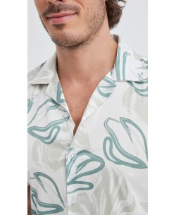 ENZO-114-03 Chemisette sensation soie en Digital prints