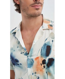 ENZO-114-06 Chemisette sensation soie en Digital prints