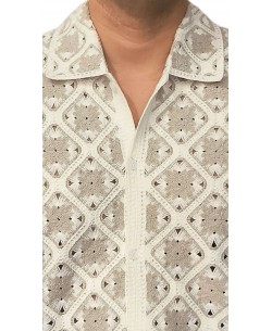 LB-2025-12 Chemisette brodée en coton