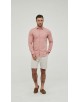 LIN-30-06 Chemise vieux rose en lin