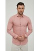 LIN-30-06 Chemise vieux rose en lin