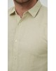 LIN-30-11 Chemise jaune en lin