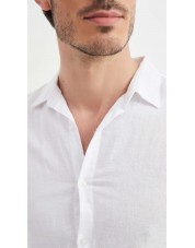 LIN-30-21 Chemise blanche en lin