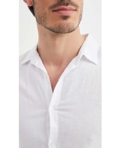 LIN-30-21 Chemise blanche en lin