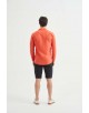 LIN-30-215 Chemise orange en lin