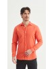 LIN-30-215 Chemise orange en lin