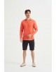 LIN-30-215 Chemise orange en lin