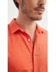 LIN-30-215 Chemise orange en lin