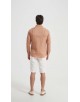 LIN-30-216 Chemise camel en lin