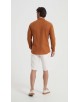 LIN-30-217 Chemise marron en lin