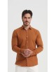 LIN-30-217 Chemise marron en lin