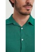 LIN-30-218 Chemise verte en lin