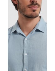 LIN-30-220 Chemise gris elephant en lin