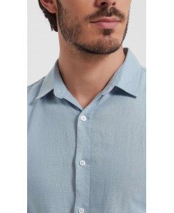 LIN-30-220 Chemise gris elephant en lin