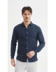 LIN-30-24 Chemise marine en lin