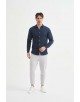 LIN-30-24 Chemise marine en lin