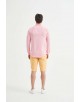 LIN-30-25 Chemise rose en lin