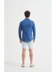 LIN-30-28 Chemise bleu en lin