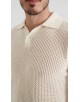 PC-8012-1 Polo 100% coton en maille - Écru