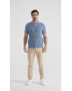 PC-8012-3 Polo 100% coton en maille - Bleu