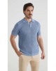 PC-8012-3 Polo 100% coton en maille - Bleu