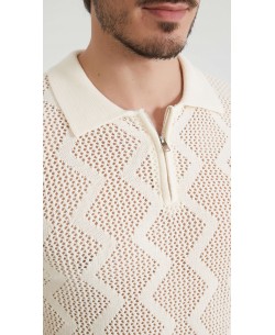 PC-8013-1 Knit polo 100% coton - Ivory