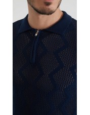 PC-8013-2 Polo 100% coton en maille - Marine