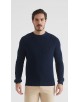 PL-8019-02 Pull col rond 100% coton - Marine