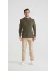 PL-8019-03 Pull col rond 100% coton - Vert