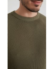 PL-8019-03 Pull col rond 100% coton - Vert