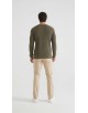 PL-8019-03 Pull col rond 100% coton - Vert