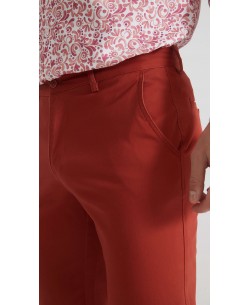 YE-807-23 Chino pant in terracotta (T38 to T52)