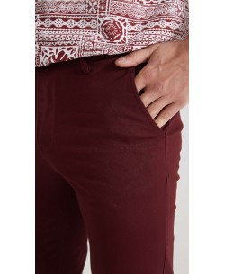YE-807-24 Chino pant in burgundy (T38 to T52)