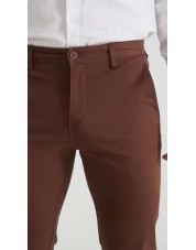 YE-807-26 Chino stretch marron (T38 à T52)