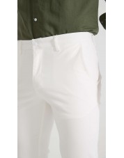 YE-807-28 Chino stretch blanc (T38 à T52)