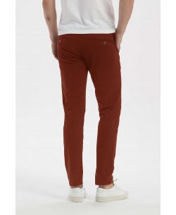 YE-808-6 Fitted stretch chino pant in burgundy (T38 to T50)