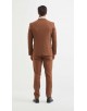 COS-H015 Costume marron choco cintré STRETCH 2 pcs (T46 à T58)