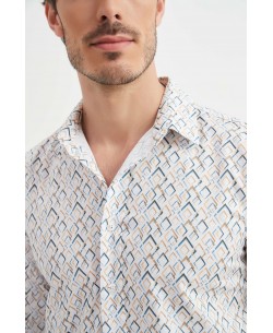 ENZO-108-19 Chemise "PREMIUM" à motifs coupe ajustée