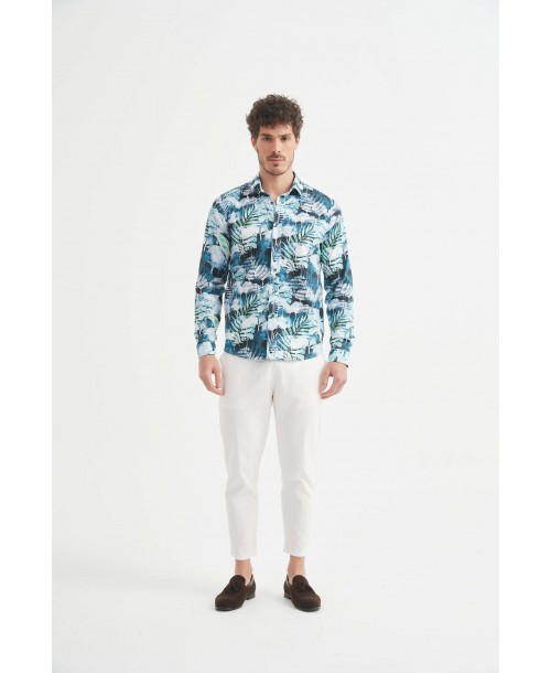 ENZO-109-07 Chemise "PREMIUM" à motifs coupe ajustée