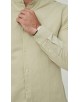 LIN-60-219 Chemise jaune col mao en lin