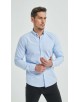 OXF-S02 Chemise bleu en 100% coton oxford royal