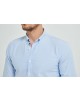 OXF-S02 Chemise bleu en 100% coton oxford royal