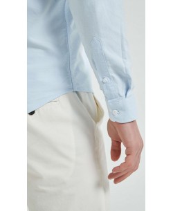 OXF-S03 Chemise bleu ciel en 100% coton oxford royal