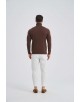 YE-6741-130 Pull col roulé choco