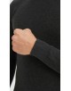 YE-6802-01 Pull col rond coton piqué - Anthracite
